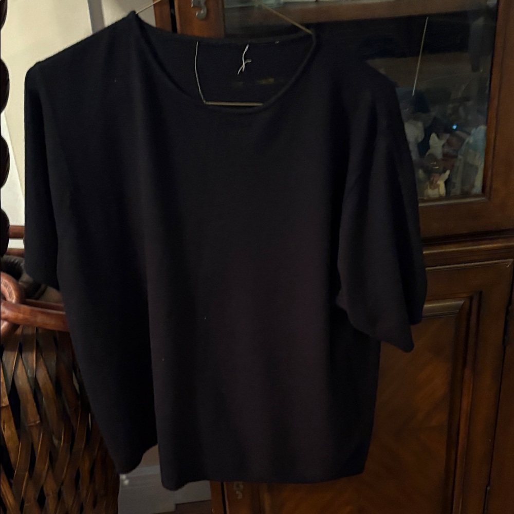 Kathie Lee Collection Black Crew Neck Sweater